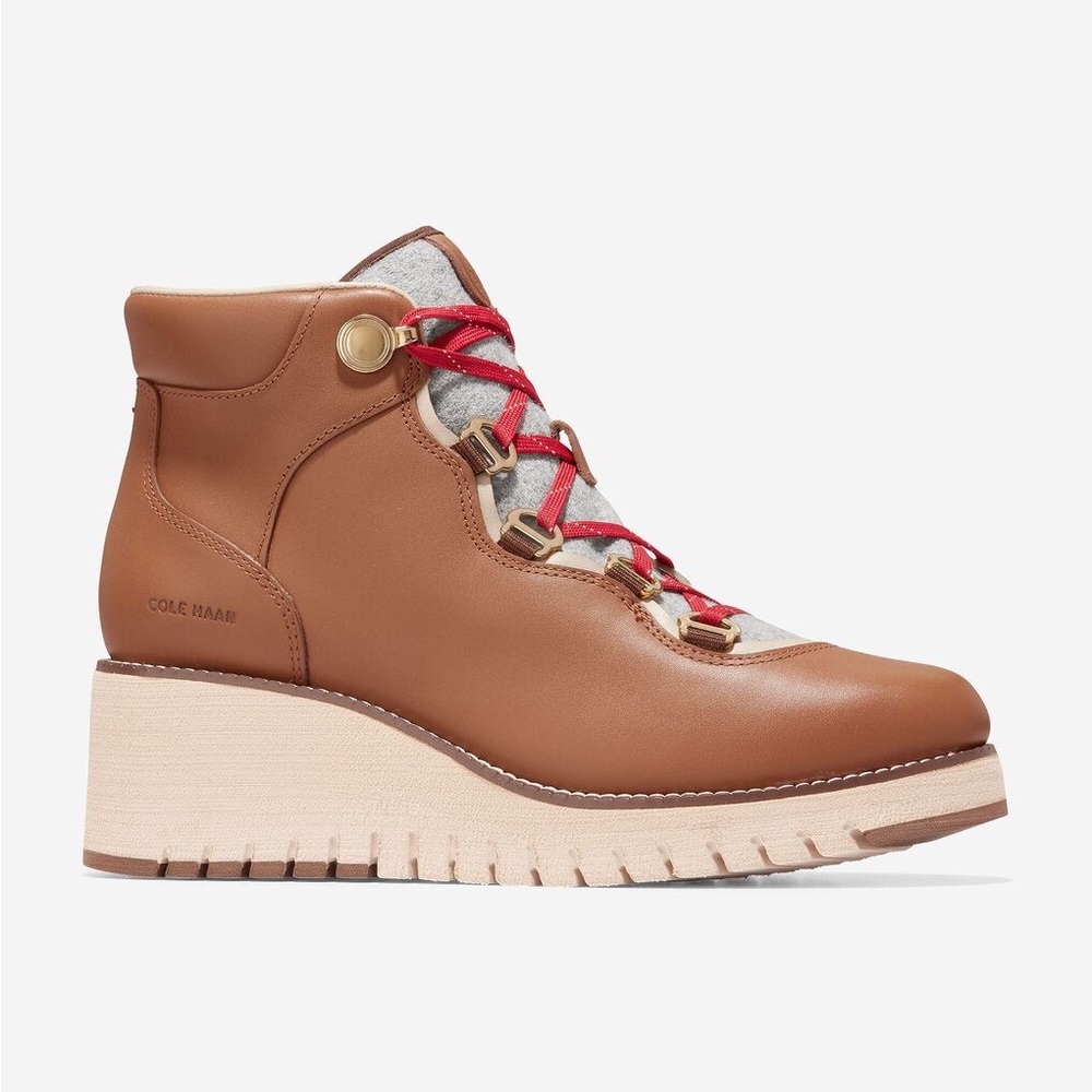 Women's ZERØGRAND City Lace-Up Wedge Boot | Women’s size: 5.5